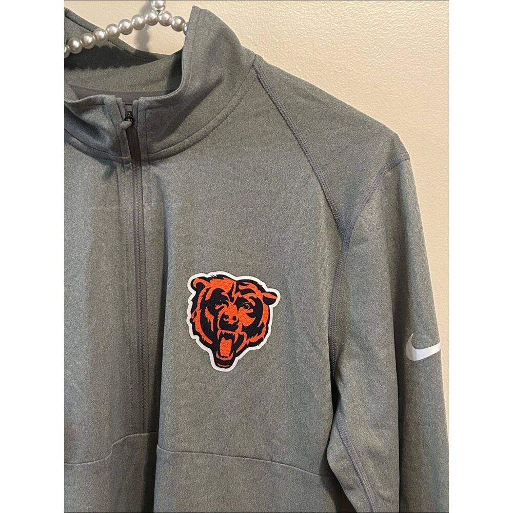 Nike Chicago Bears Gray Quarter Zip Pullover Jacket Size Small NFL